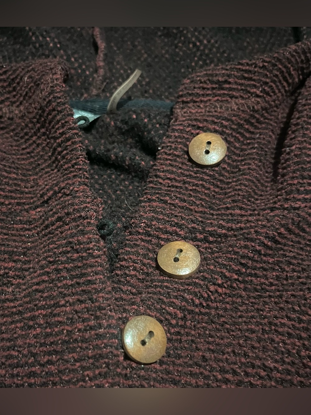 44 Degree North Women’s Hooded Button Pullover Long Sleeve Sweatshirt - Burgundy - Picture 7 of 16